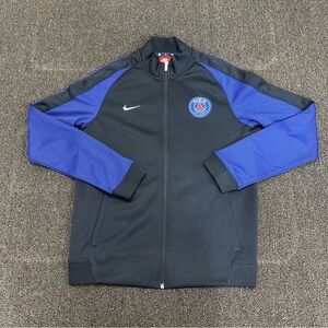 Nike Mens M Paris Saint Germain Soccer Blue Full Zip Track Jacket